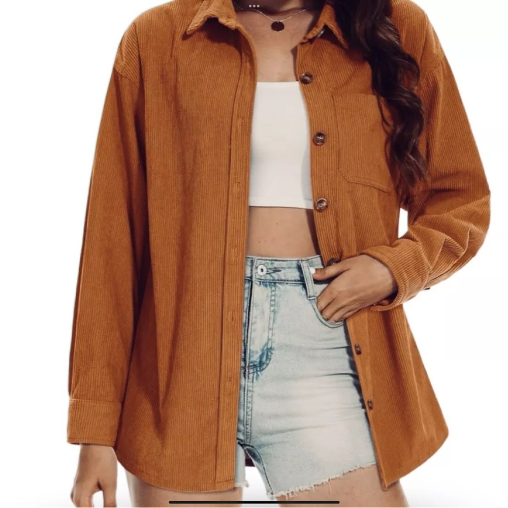 Roaman's Women's Soft Corduroy Big Shirt